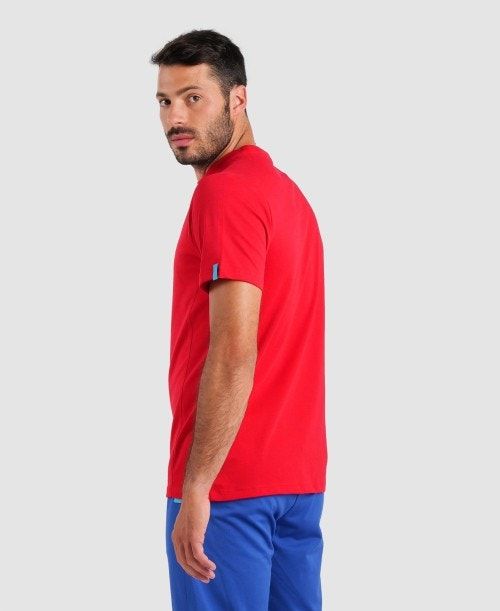 Arena Team T-shirt Panel Red | 58764-ZVFG