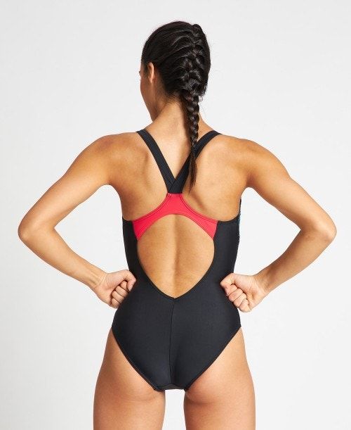 Arena Threefold V Back One Piece Black / Black | 07863-RLHC