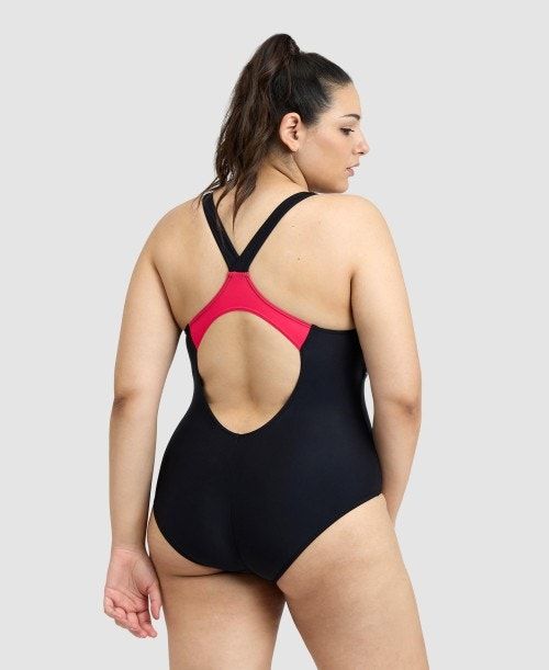 Arena Threefold V Back Plus One Piece Black / Black | 92563-UXJE