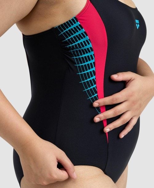 Arena Threefold V Back Plus One Piece Black / Black | 92563-UXJE