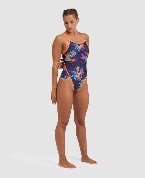 Arena Toucan Super Fly Back One Piece Navy Multicolor | 93681-FUGH