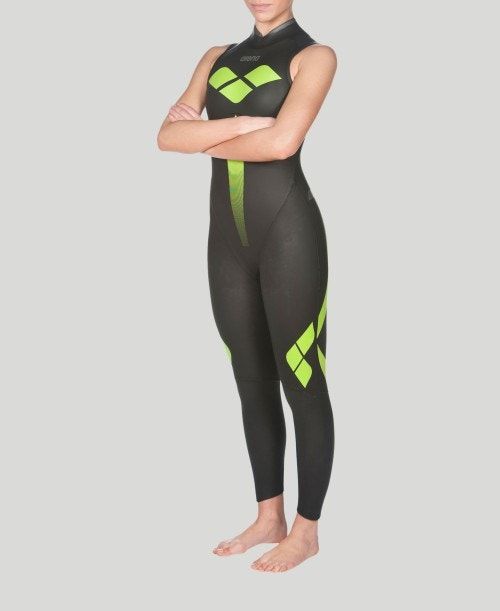 Arena Triwetsuit Sleeveless Black | 84271-HMUI