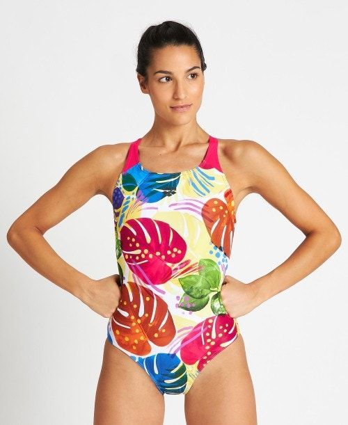 Arena Tropics Swim Pro Back One Piece Rose / White Multicolor | 45813-RLVQ