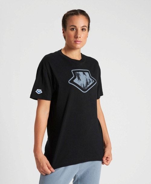 Arena Uni T-shirt Black | 95248-HNKO