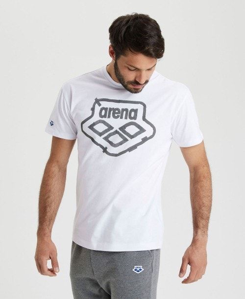 Arena Uni T-shirt White | 29476-CRWS